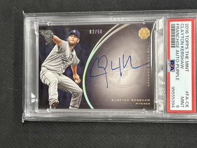 Clayton Kershaw 2016 Topps The Mint Purple Franchise Auto PSA 9 #FA-CK 2/50 - Image 1 of 2