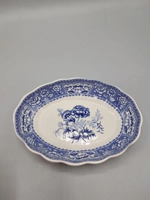 Spode The Blue Room Collection Georgian Series Floral Small Oval Bowl - Image 1 of 4