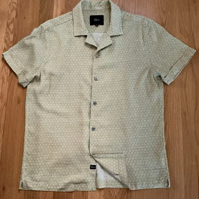 Rails Amalfi Shirt sz Medium Painted Tile Matcha Green Linen Blend Short Sleeve - Image 1 of 4