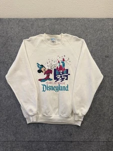 Vintage Disneyland Sweatshirt Mens XL White 35th Anniversary Crewneck Mickey 90s - Picture 1 of 3