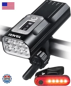 8 Luces LED para Bicicleta 2000 Lúmenes, Faro para Bicicleta Ultra Brillante con Pantalla de Batería - Imagen 1 de 6