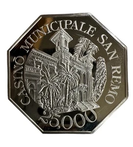 Ficha de juego Casino Municipale San Remo Italia 25.000 liras 1979 prueba esterlina Si - Imagen 1 de 2