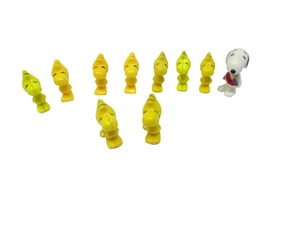 Vintage Lot of 1 Snoopy and 9 Woodstock Small Figures - Picture 1 of 10