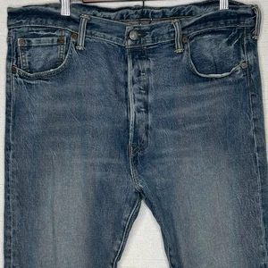 Jeans azules de mezclilla con botones cónicos personalizados LEVI'S 501 CT 37x33 (etiqueta 36x34) - Imagen 1 de 11