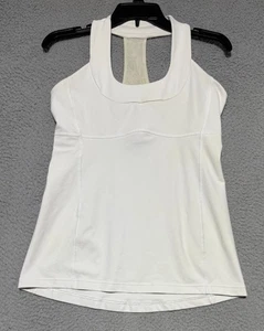 Camiseta sin mangas Lululemon Athletica Scoop Me Up vintage talla 10 blanca - Imagen 1 de 7