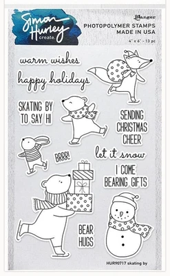 Ranger Ink - Simon Hurley - Clear Photopolymer Stamps - Skating - Image 1 of 4