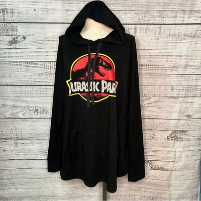 Torrid 5X Jurassic Park Hoodie Black Dinosaur Logo - Image 1 of 4
