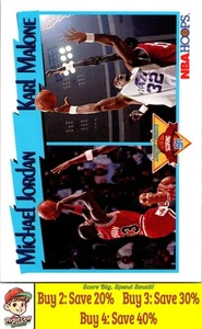 Michael Jordan / Karl Malone 1991-92 Hoops #306 Chicago Bulls 007915 - Bild 1 von 2