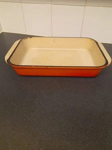 Le Creuset Rectangular Roaster Cast Iron Orange 30cm Roasting Dish - Picture 1 of 8