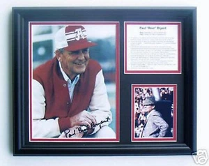 Bear Bryant Alabama Football signed framed photo  - Picture 1 of 1