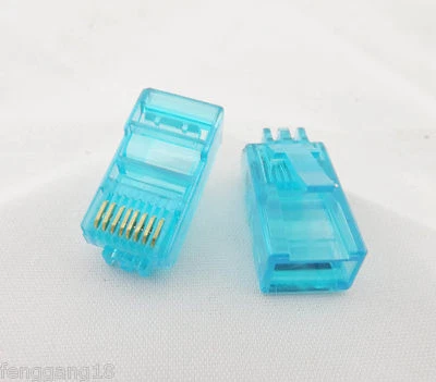 50x RJ45 Network Cable Modular Plug Ethernet CAT5 8P8C Connector End Multi-color - Image 1 of 4