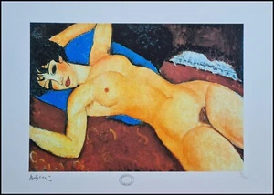 AMEDEO MODIGLIANI *Reclining Nude* 70 x 50 cm*signed lithograph*limited # 92/250 - Bild 1 von 9
