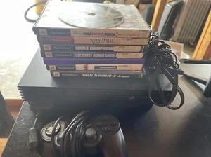 Sony PlayStation 2 PS2 Fat Console Bundle With Wireless Controller & 7 Games C2 - Picture 1 of 6