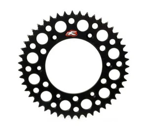 RENTHAL REAR ULTRALIGHT SPROCKET BLACK GROOVED 49T - Picture 1 of 2