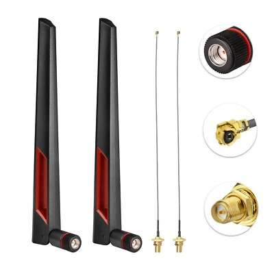 2x 2,4 GHz 5 GHz Dualband-WLAN-Antenne für PC-Desktop, Repeater, FPV-UAV-Drohne - Bild 1 von 4