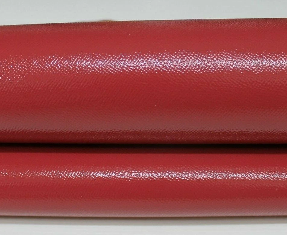 EPSOM PATENT PUNCH PINK Upholstery Italian CALF cow Leather skin 8+sqf 2.0mm #P1 - Image 1 of 4