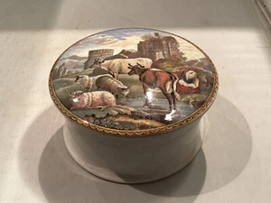 TAPA Y OLLA PRATT WARE ""NIÑA JOVEN CON OVEJAS Y VACAS - Imagen 1 de 11