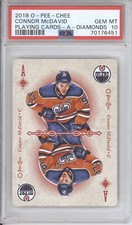CONNOR MCDAVID PSA 10 2018 O-PEE-CHEE OPC PLAYING CARDS - ACE OF DIAMONDS 6451