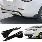 For Nissan Sentra 2020-2023 Glossy Black Rear Bumper Protector Corner Trim 2Pcs