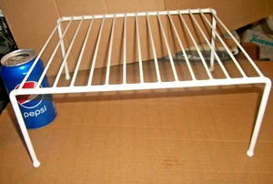 Vintage White Coated Wire Plate-Dish Drainer Drying Drain Rack For Kitchen Sink - Picture 1 of 3