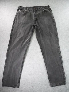Vintage Carhartt Jeans Mens 40x34 Inseam 32.5 B17 BLK Black Straight Work Denim - Picture 1 of 11