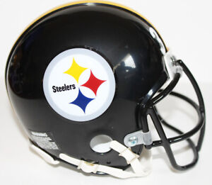 Franco Harris  Pittsburgh Steelers Riddell Mini Helmet Black Metal Mask