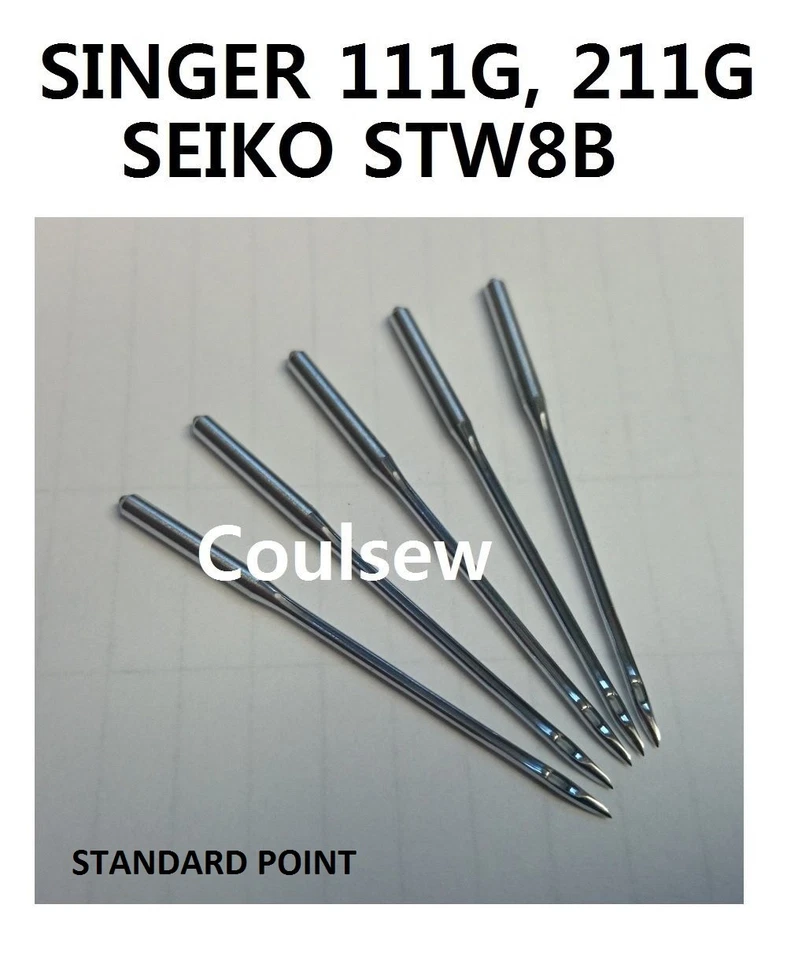  Strong STANDARD POINT Needles x5 Choose Your Size Fits SINGER 111G, 211G  - Image 1 of 1