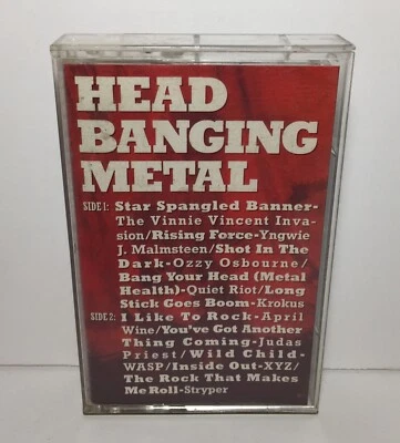 Head Banging Metal Cassette Tape Ozzy Quiet Riot Krokus Judas Priest Stryper - Image 1 of 4