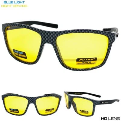 Wrap Around High Definition Blue Light Night Driving HD Yellow Lens SUN GLASSES - Image 1 of 4