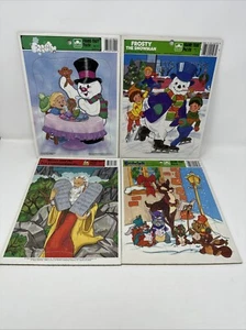 LOT OF 4 VINTAGE CHILDRENS GOLDEN FRAME TRAY PUZZLE EXCELLENT Christmas, Moses - Picture 1 of 3