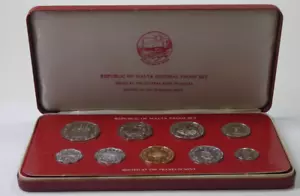 1978 Malta Decimal Proof Set Franklin Mint w/ Box & COA - Picture 1 of 8