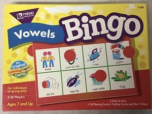 TREND Vowels Bingo Game Vintage 1995 Class Set 36 Student Playing Cards COMPLETE - Picture 1 of 11