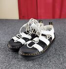 Dr Martens Avry Sandals (10) Womens White Leather Hydro Shoes NEW Strappy Docs