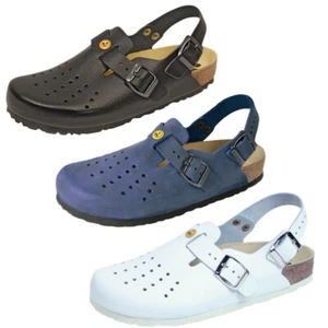 Weeger ESD-antistatik-Clog Naturkork Arbeitsschuhe Beruf Leder Unisex 48619 - Bild 1 von 29