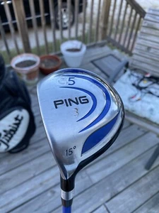 Ping G5 3 Wood 15 Degree Pro Launch Blue Grafalloy 75g Stiff Flex Left Handed - Picture 1 of 9