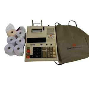 Olympia International EC 2000 Heavy Duty Calculator W/Tape Roll Vintage - Picture 1 of 9