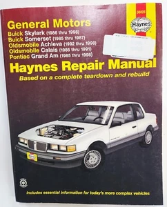 Haynes Repair Manual * Buick Skylark Somerset / Pontiac Grand Am / Olds Achieva - Imagen 1 de 2