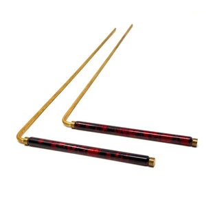 Red Coated Handle DOWSING RODS Ghost Hunting Water Divining Get Answers Energy - Picture 1 of 9