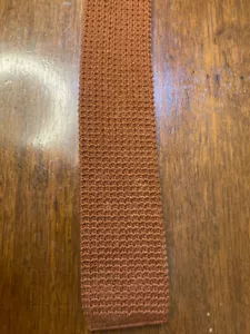 Vintage Austin Reed Of Regent Street Strickkrawatte quadratisch rostbraun - Bild 1 von 5
