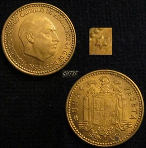 *GUTSE* FRANCO-16, 1 PESETA 1953*19-54, EBC++ - Imagen 1 de 3