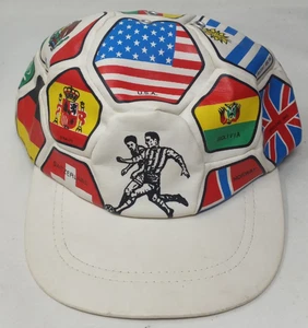 Vintage World Cup National Teams Soccer Flags Adjustable Hat Size Medium USA - Picture 1 of 10