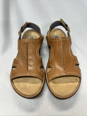 Женские туфли Dr. Scholl's коричневые 6 M кожаные удобные сандалии-слинги Annaleza - Изображение 1 из 4