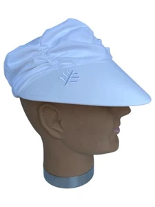 Coolibar Womens Visit Hat Sun Protection One Size Elastic White Wide Brim Hat - Picture 1 of 6