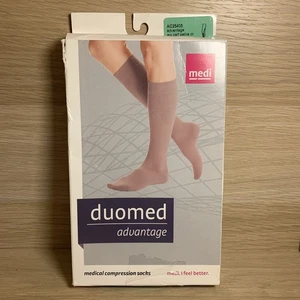 Medi Duomed Advantage Calze Mediche a Compressione Polpaccio Petite Beige 20-30 Taglia XXL - Foto 1 di 3