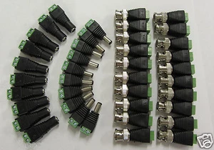 10 Sets CAT5 auf BNC Koaxial Video Balun & Stecker/Buchse DC Netzstecker (2,1 mm) - Bild 1 von 5