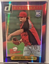 2014 DONRUSS THE ROOKIES REFRACTOR PRESS PROOF #'d/400 DAVID HOLMBERG      WM13