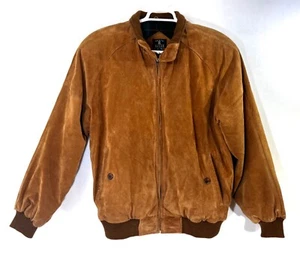Men's Arrow R River Brand Size M Leather Suede Jacket - Picture 1 of 8