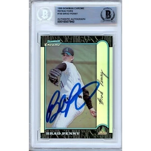 1999 Bowman Chrome Refractor #140 Brad Penny Signed Card AUTO Beckett BAS DBacks - Picture 1 of 6