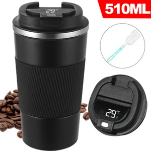 510 ML Leakproof Insulated Thermal Travel Stainless Steel Coffee Mug Cup Flask - Picture 1 of 13