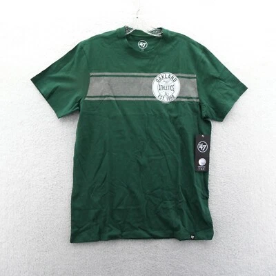 Oakland Athletics Shirt Medium Mens '47 Brand MLB Baseball Green Cotton Tee Cali - Image 1 of 4